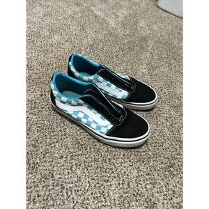 Vans Old School Lo Checkerboard Teal Lace Up Sneaker Shoes 500714 Womens Sz 7